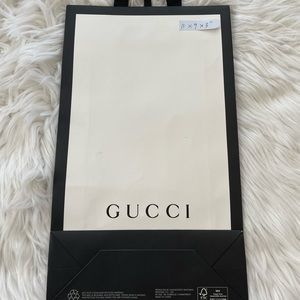 GUCCI Cream Shopping Gift Bag 15x9x3" Straps & Bow LARGE AUTHENTIC